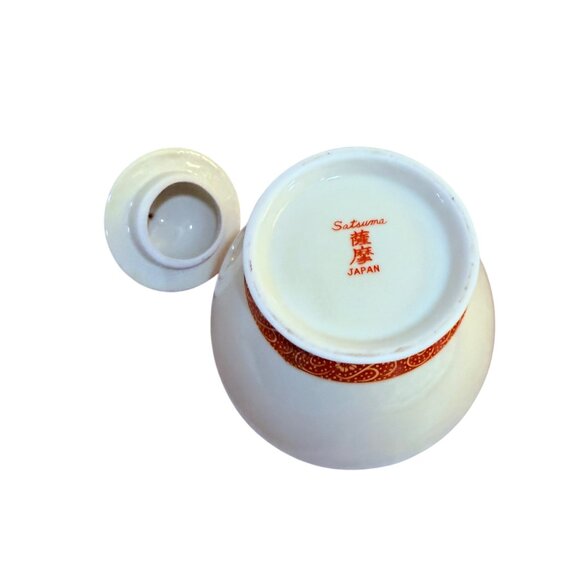 Satsuma Peacock Ginger Jar Decorative Japanese Bird Vase 7" Floral VTG Home Deco - Picture 11 of 13